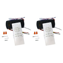 2X Kit de Télécommande de Ventilateur de Plafond à Conversion de Fréquence, Contrôleur de Récepteur à Distance Haute Tension à 6 Vitesses