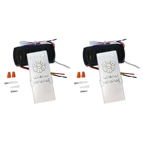 2X Frequency Conversion Ceiling Fan Remote Control Kit Light High Voltage 6-Speed Remote Receiver Controller 1