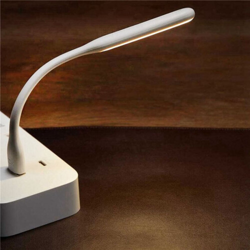 2X Multifunctional USB  Desktop  Fan with Universal USB Light -Saving Portable LED Light,White 2