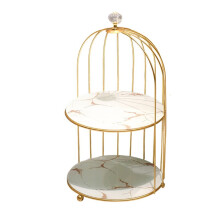 Bathroom Vanity Storage Organizer Desktop Cosmetic Holder Washstand Birdcage Shelf Ideal for Makeup & Toiletries A