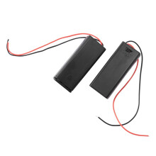 20Pcs 2 AAA Battery Holder with Off and Back Cover with Cord Wire Leads 3V Batteries Storage Box Battery Box