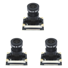 3X 5MP OV5647 Camera Module Non-Night Vision Version for Raspberry Pi 75 Degree 3.6mm Adjustable Focus 1080P HD Webcam