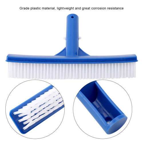 10 Inch Pool Brush with Density Bristles, Durable Plastic Body and Secure Screw Connection 2