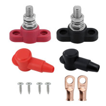 12V Battery Terminal Kit 3/8 Inch M10 for Car Rv Yacht in the Power System Heavy Battery Wiring Terminal