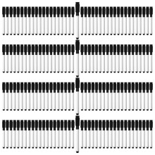 200 St Magnetiska TorrradsmarköRer Finspets Whiteboard-MarköRer med Suddgummi, för Skolkontorshem (Svart)