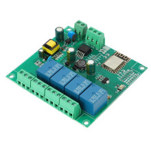 6X ESP8266 Drahtloses WIFI 4 Kanal Relais Modul ESP-12F Wifi Entwicklungs Platine für AC / 5V / 8-80V Netzteil