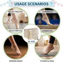 (Skin Color, L) Soft Ballet Dance Pads - Anti-Slip & Comfortable