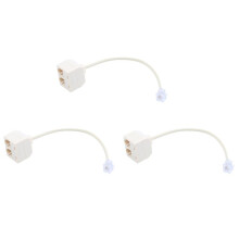 3X RJ 11 6P 4 C Connector 2 X Jack Port M / F Splitter Phone Adapter Cable Beige