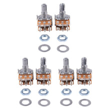 6 Stück B50K 50K Ohm 6 Klemmen Dual Linear Rotary Taper Potentiometer