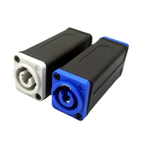 4X LED PowerCon AC Coupler Adapter Extender Connector High Quality Speakon Panel Mount Straight Adapter  to White 1