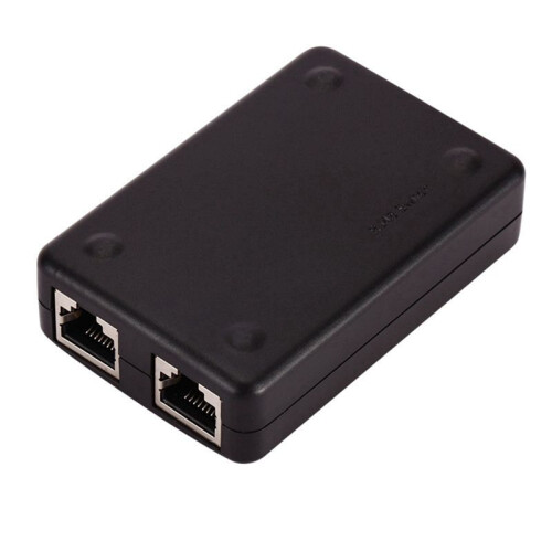 3X 2 Port Network  RJ45  Network Splitter Cable Extender 100Mbps Selector Power Free 2 Way Adapter Connector 2