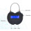 6X   Lock LCD Display  Lock USB Rechargeable Temporary Timer Padlock Travel Electronic Timer Black 4