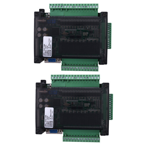 2X PLC Industrial Control Board FX3U-24MR High-Speed Household PLC Industrial Control Board PLC Controller Programmable