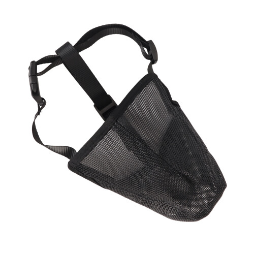 Breathable Adjustable PVC Nylon Mesh Dog Muzzle for Biting Chewing S