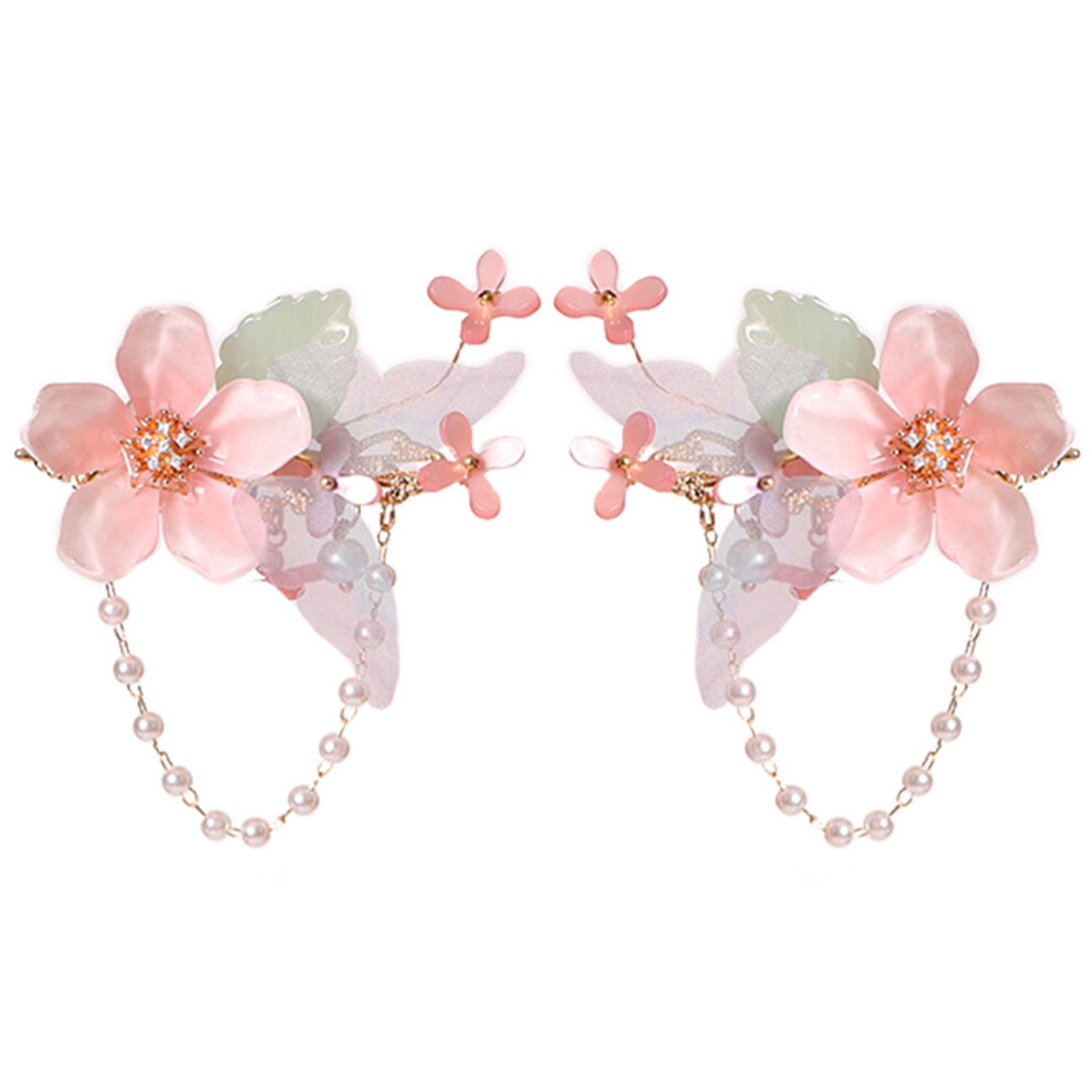 Creation-3C Floral Tassel Hair Clips For Thick Hair