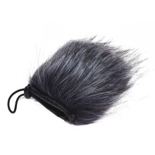 Outdoor Furry Microphone Windscreen for VideoMic Pro 9cm*5cm Grey-White