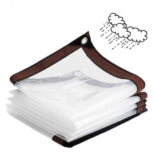 Clear PVC Tarp 3x16 FT Waterproof Transparent Cover with Rust‑Resistant Grommets for Outdoor Garden Patio Greenhouse