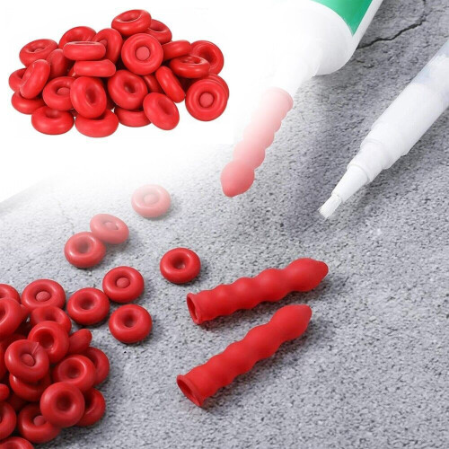 (red, 50 per pack) Anti-Leak Glue Nozzle Cap Cover 2
