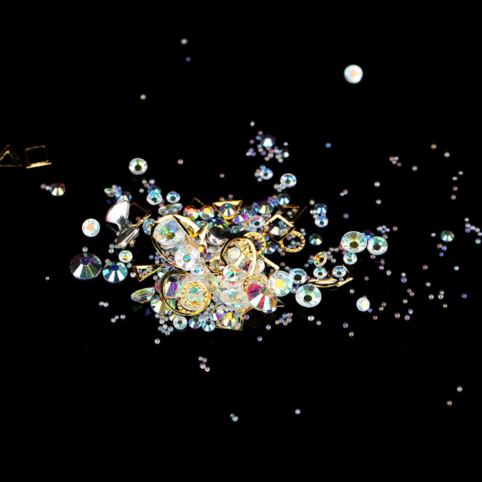 Unique Sharp Bottom Nail Rhinestone Gems