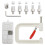 Pearl Setting Machine Hand Press Tools with 5 Size of Round White Pearl Beads Rivet Studs for Decorating Clothes 1
