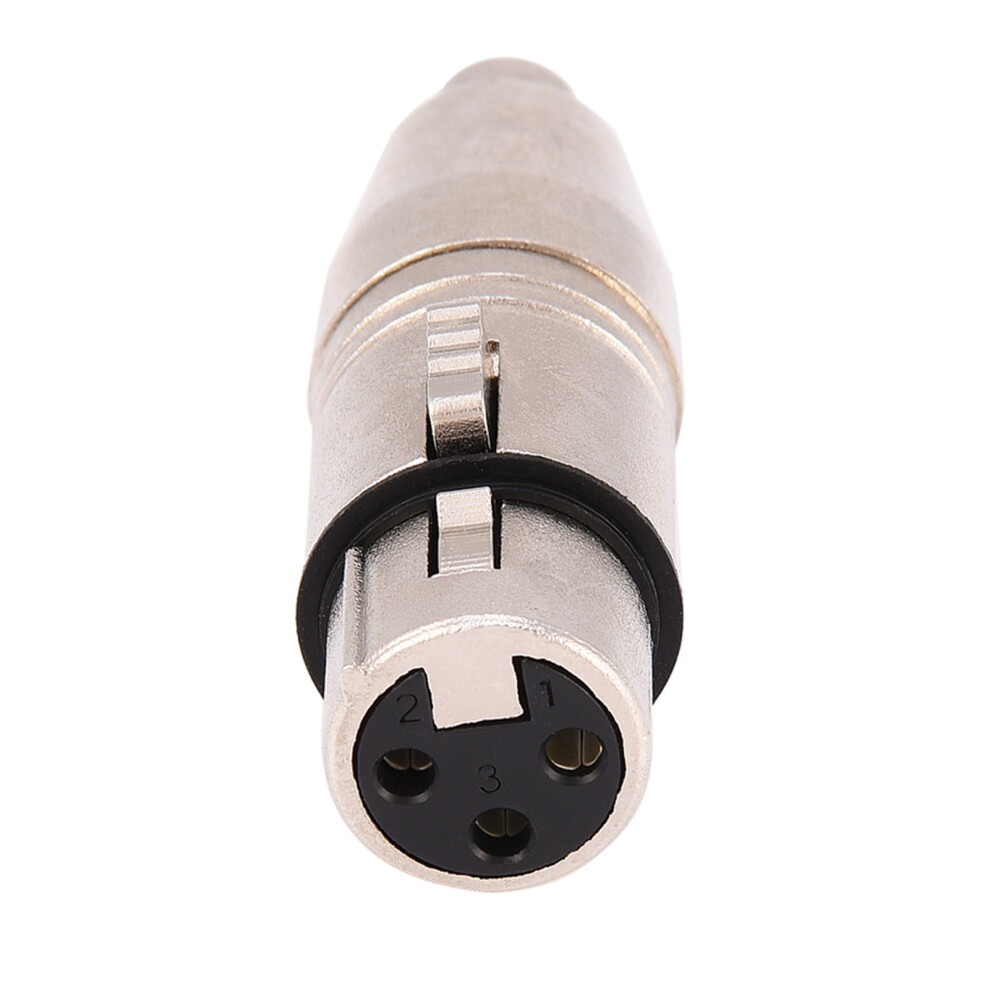 2Pcs Rca Female To Xlr Female Connector Silver 7055741697258