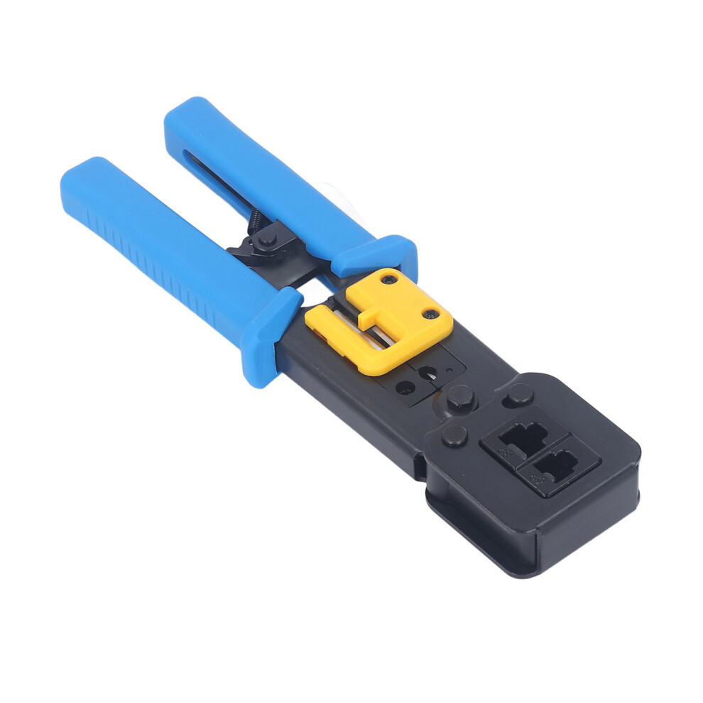 Rj45 Crimp Tool Kit Pass Thru Cat6 Cat5e Network Cable Tester & Wire Stripper 7631389232688