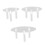 3PCS Round Acrylic Display Stand Clear L12cm M10cm 15