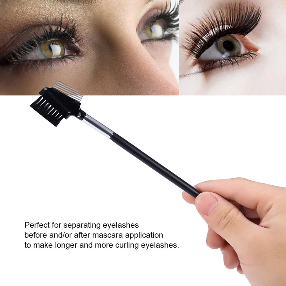 Unisex Stainless Steel Eyebrow & Eyelash Comb Brush