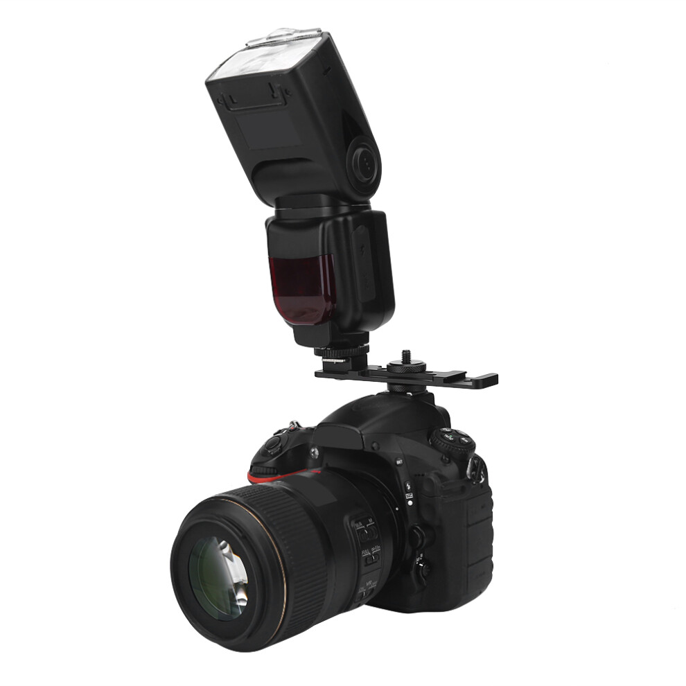 Camera Dual Hot Shoe Extension Bar Mount 7806371615125