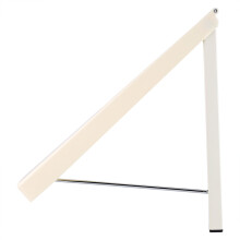 Folding Wall Mount Hanger Retractable Clothes Towel Rack 10kg Cream White