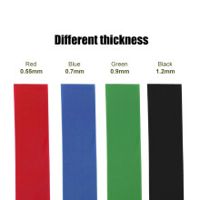 4-Pack Latex Resistance Bands Set for Fitness, Sizes 0.55-1.2mm