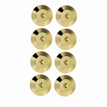 8 Copper Speaker Shock Absorber Pads 25x4mm Gold