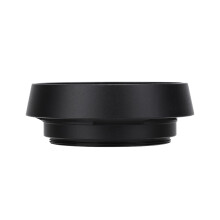 43mm Black Metal Lens Hood with Plastic Cap for Camera Protection