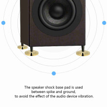 Pure Copper Speaker Shock Pad Set 8x25x4mm