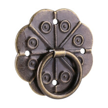 B089 Schrankknauf Eisen 20 Stück Antik Gold 3x3cm