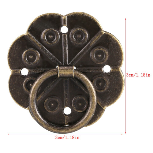 Möbelknopf Eisen Ringform 20er Set Antikbraun 1