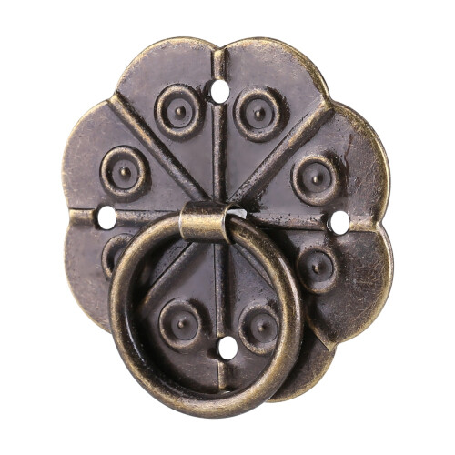 Eisen Möbelgriff Ring 20er Set Antik Messing 3x3cm