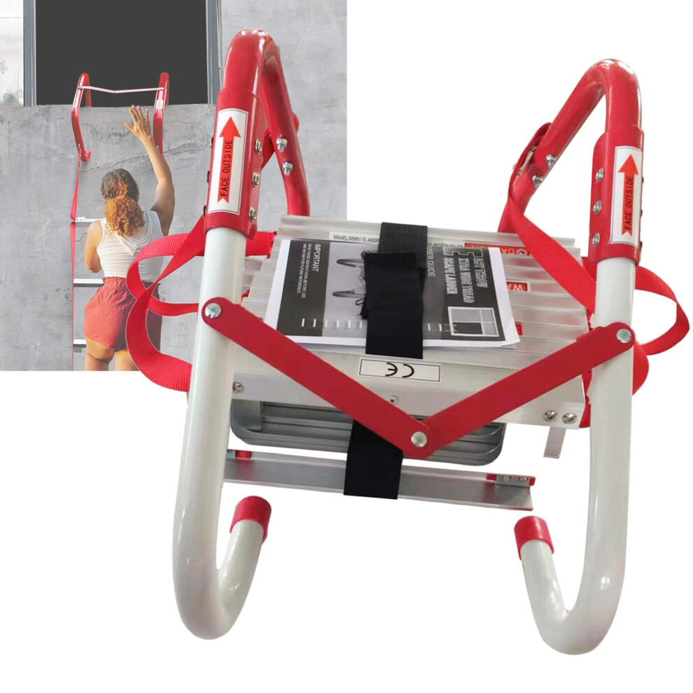 10M Fire Escape Ladder For 24 Story Building Aluminum Alloy Emergency Rope Ladder With Antislip Wide Steps 9073542530381