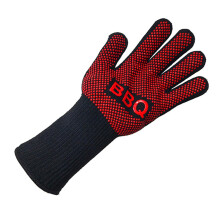 BBQ Gloves Heat Resistant 662F with Non Slip Silicone Grip and Extra Long Wrist Coverage