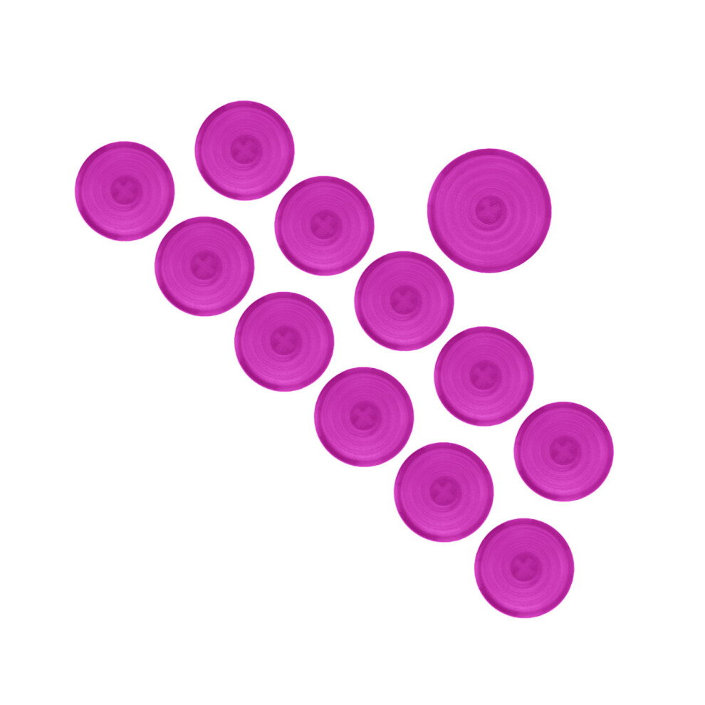 12Pcs 20.2Mm/25.3Mm Arcade Button Covers For Cross Switches Purple 8051389238104