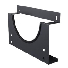 Hard Hat Holder Wall Mounted Steel Helmet Storage Rack with Hook and Scratch Protection, Black