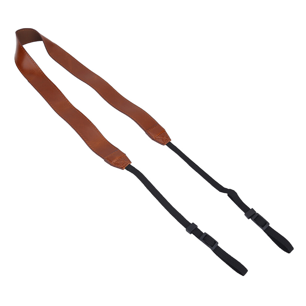 Adjustable Pu Leather Camera Neck & Shoulder Strap For Photographers Brown 9421392977854