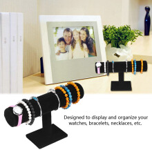 Jewelry T Bar Stand for Necklaces Watches Bracelets 1 Layer Display Rack