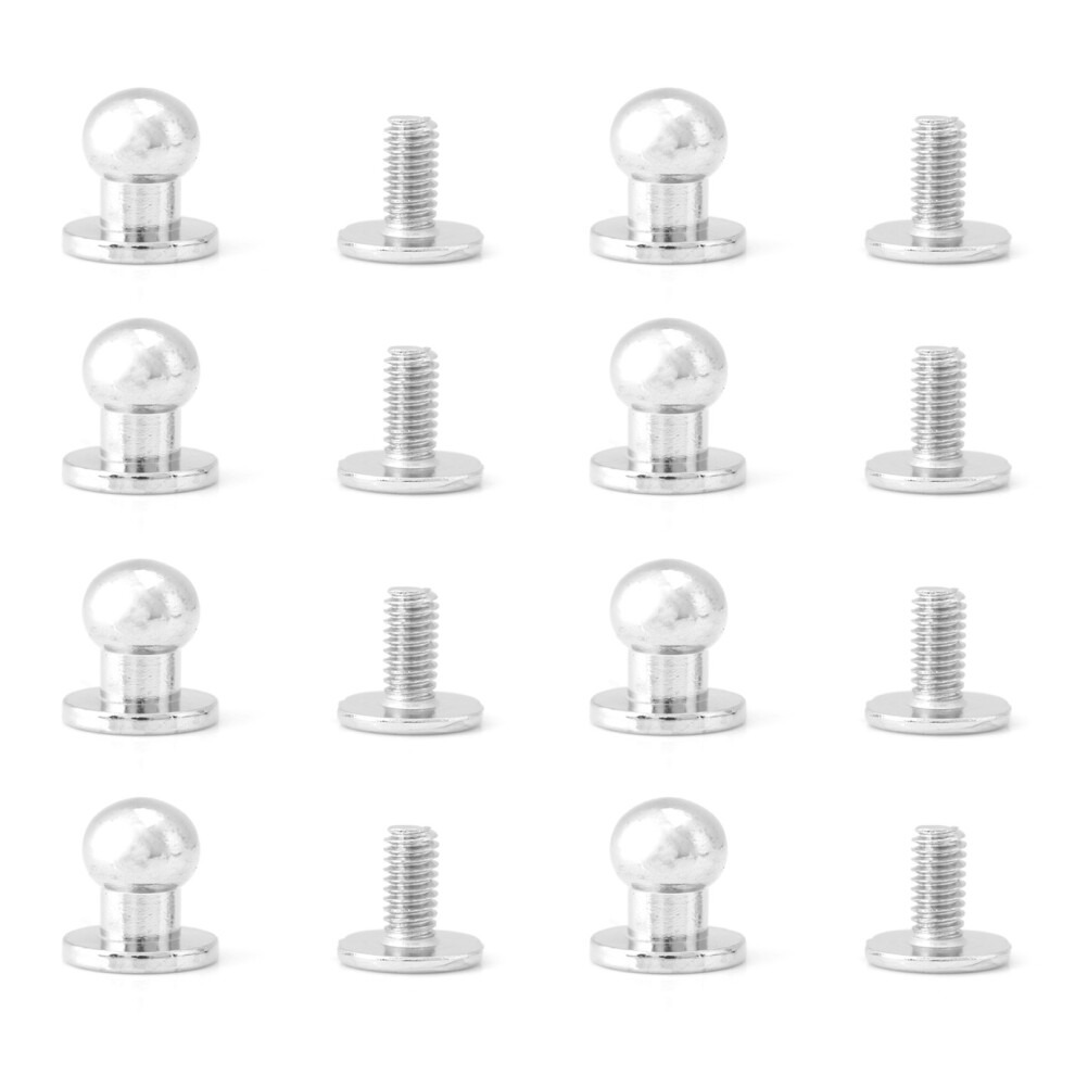 Round Head Copper Nail Rivets 20Pcs Silver 8X6mm Diy Leather Repair & Craft 8381389240242