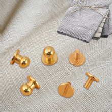 Lederhandwerk Kupfer-Nieten 20 Stück 10x8mm Gold Solide Nägel DIY Zubehör