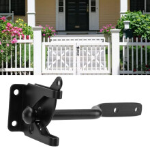 Heavy Duty Gate Latch for Wooden Fence, Self Locking Carbon Steel Latch with Rust Resistant Finish for Outdoor Garden Yard