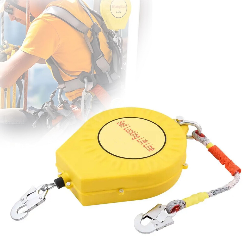 Fall Protection Lifeline 330Lbs Dual Hook Steel Wire Rope For Altitude Safety Work 9092120018356