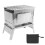 Sammenklappelig BBQ-grill i rustfrit stål 215x135x190mm 1