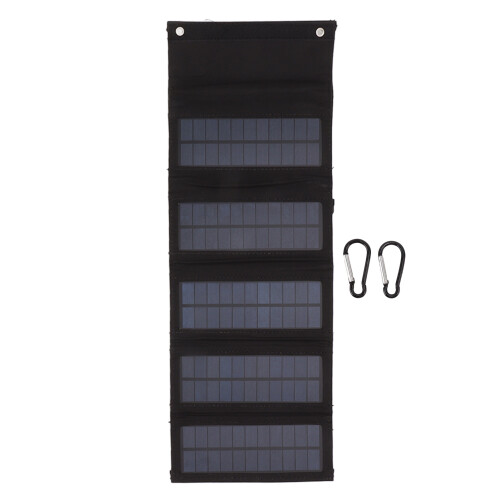 50W foldbar solpaneltaske – monokrystallinsk, 5-panel