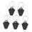 LED Keychain Light 5pcs Mini Flashlight Compact Everyday Carry for Camping Hiking Emergency 1